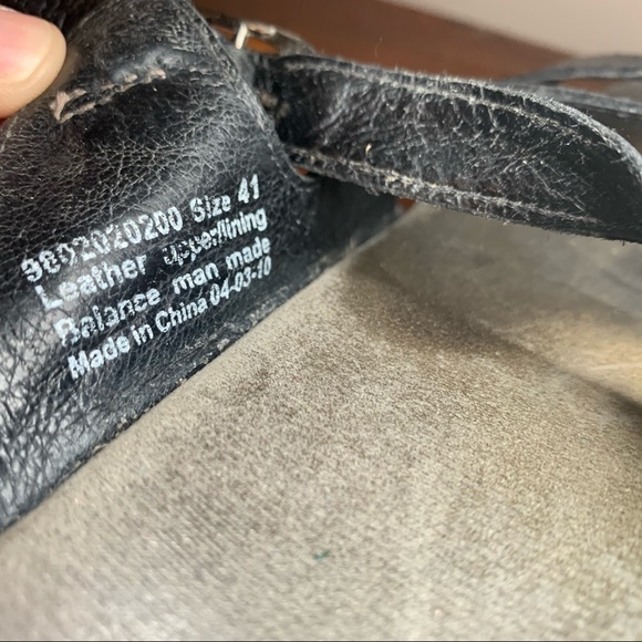 Dansko Sela Slide Mule Black Leather Wedge Sandals - Picture 8 of 9